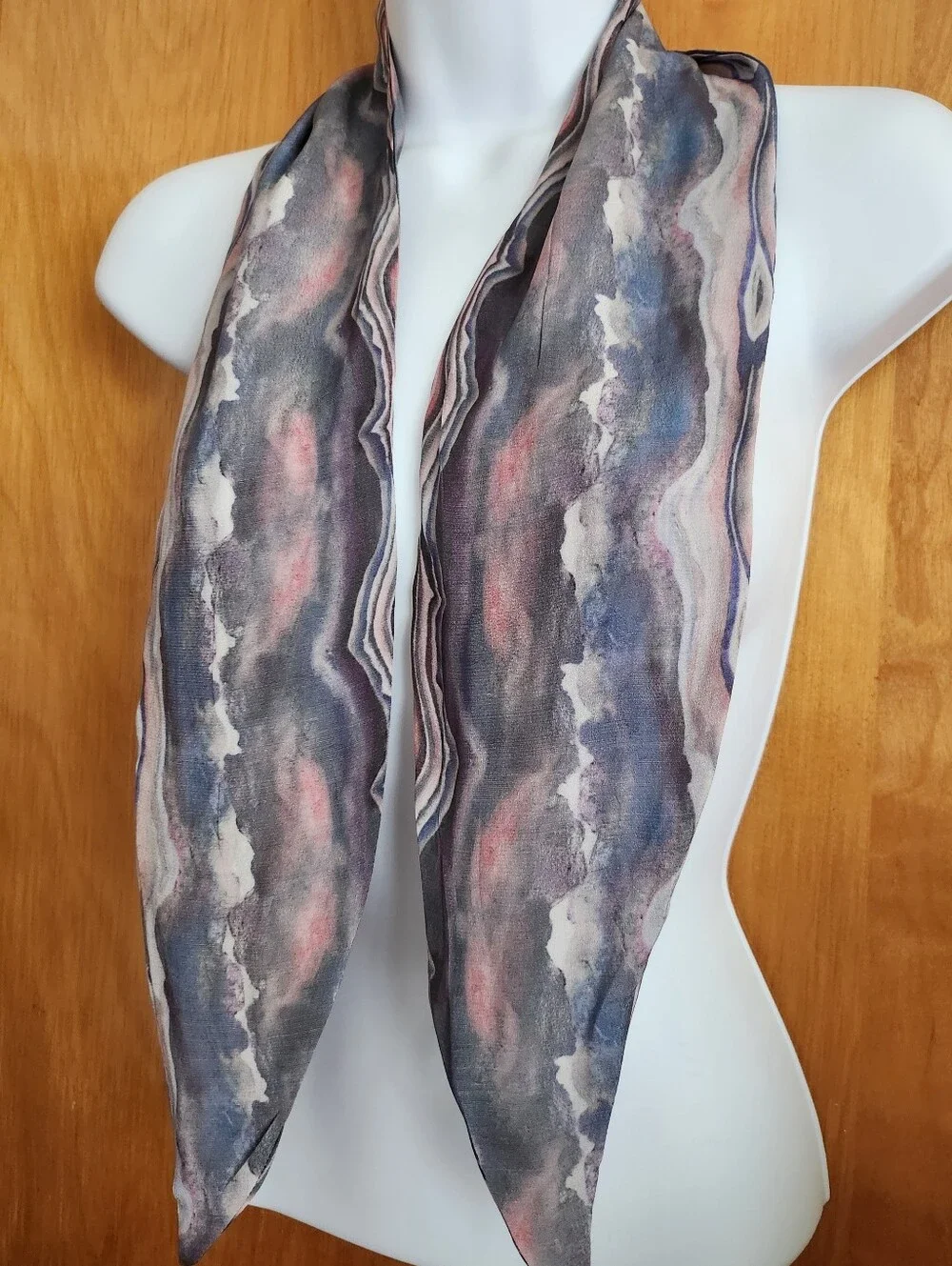 APNY Abstract Watercolor Print Scarf